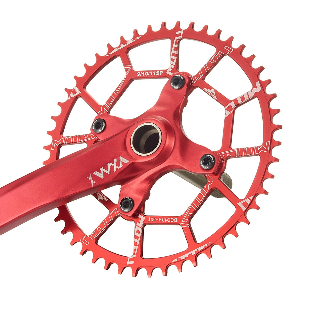 MOTSUV Bicycle 104MM Crank Round Chainwheel 104BCD Wide Narrow Chainring 32T 34T 36T 38T 40T 42T 44T 46T 48T 50T 52T Crankset