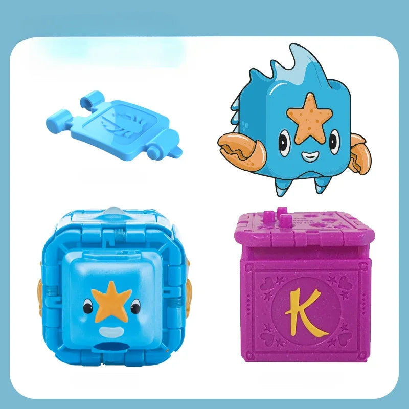 Kuroba Finger Rock-Paper-Scissors Guessing Game Battle Transforming Creatures Cube Twist Boy Girls Kids Family Party Toys