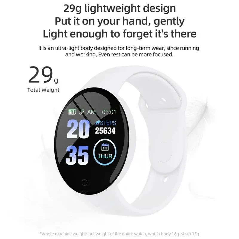 New D18 Multifunctional Smart Watch Men Women Bluetooth Connected Phone Music Fitness Sports Bracelet Sleep Monitor Smartwatch