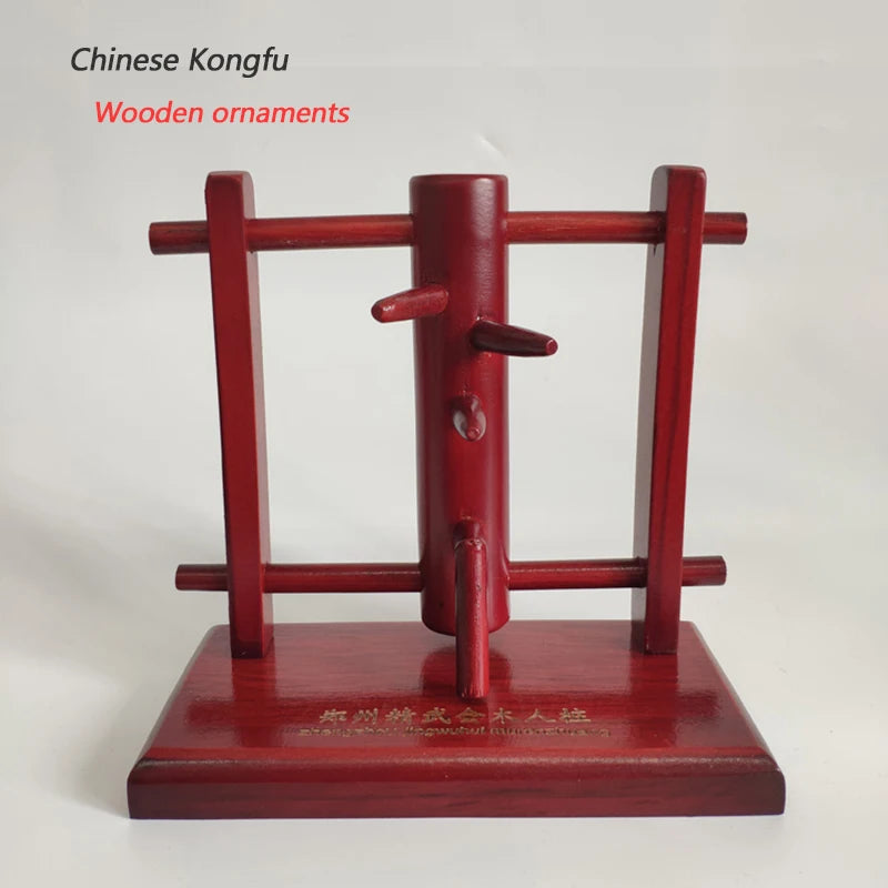 Chinese Kung Fu Wooden Dummy Wing Chun Dummy Martial Art Ornaments Martial Arts Decoration Assembly for Table Shelves Car