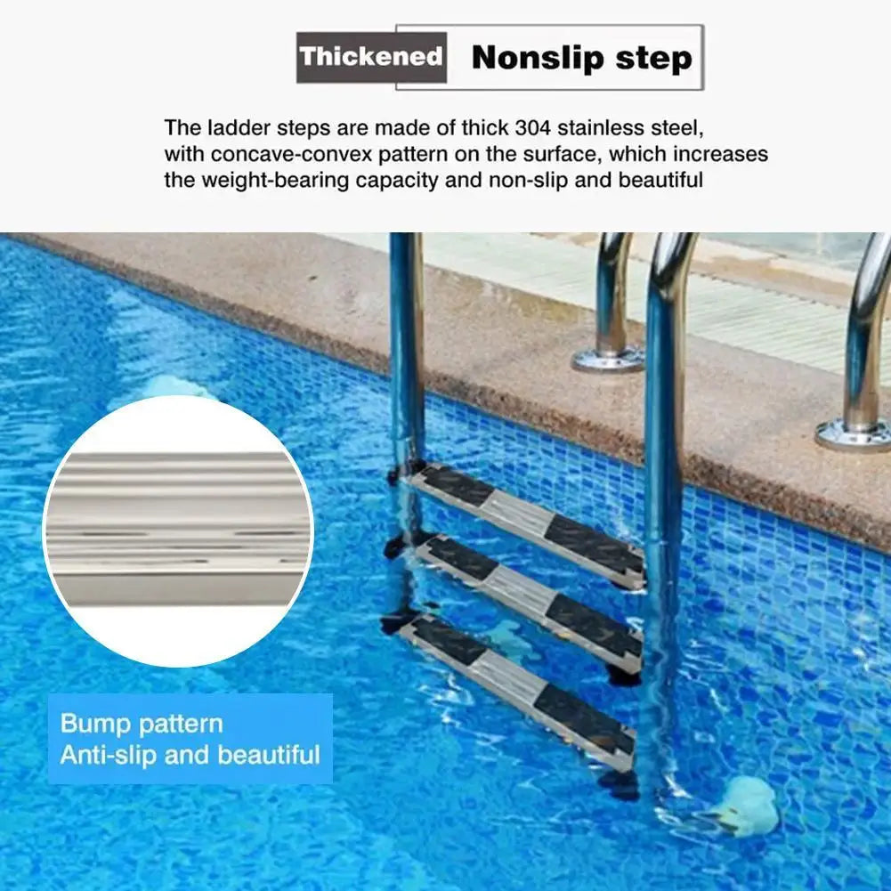 Swimming Pool Escalator Accessories Escalator Pedal Stainless Pad Pedal With Underwater Thickened Steel Ladder Rubber Anti V1L2