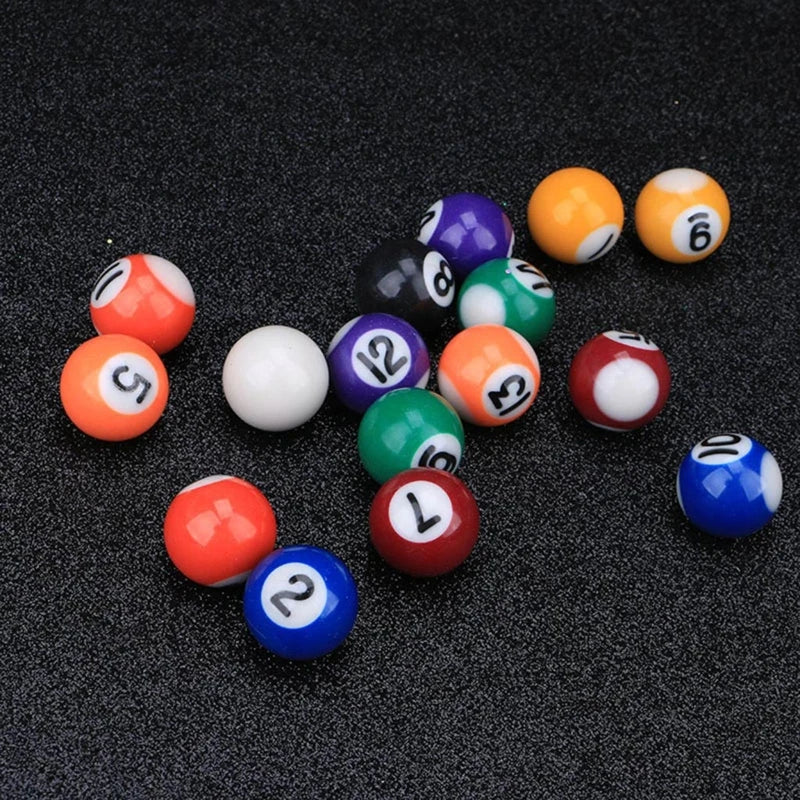 25mm/32mm/38mm Children Mini Billiards Table Balls Set Resin Small Pool Cue Balls Full Set Snooker & Billiard Accessory