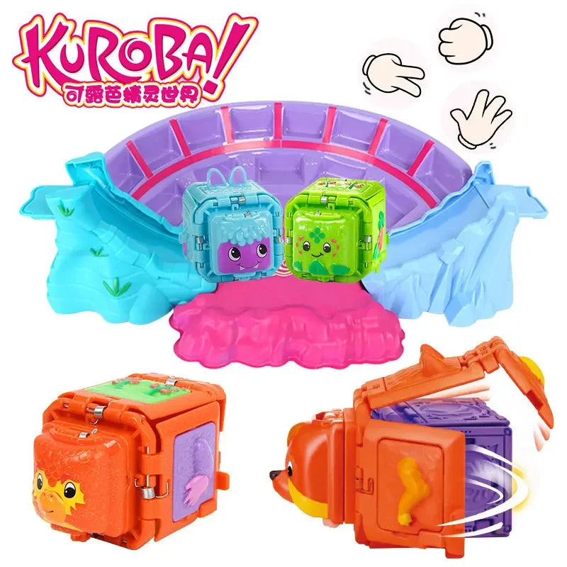 Kuroba Finger Rock-Paper-Scissors Guessing Game Battle Transforming Creatures Cube Twist Boy Girls Kids Family Party Toys