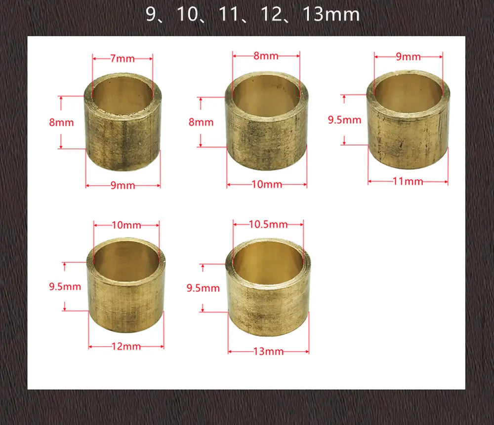 Professional DIY Snooker Billiards Copper Brass White Fiber Pool Cue Ferrule Repair Accessories