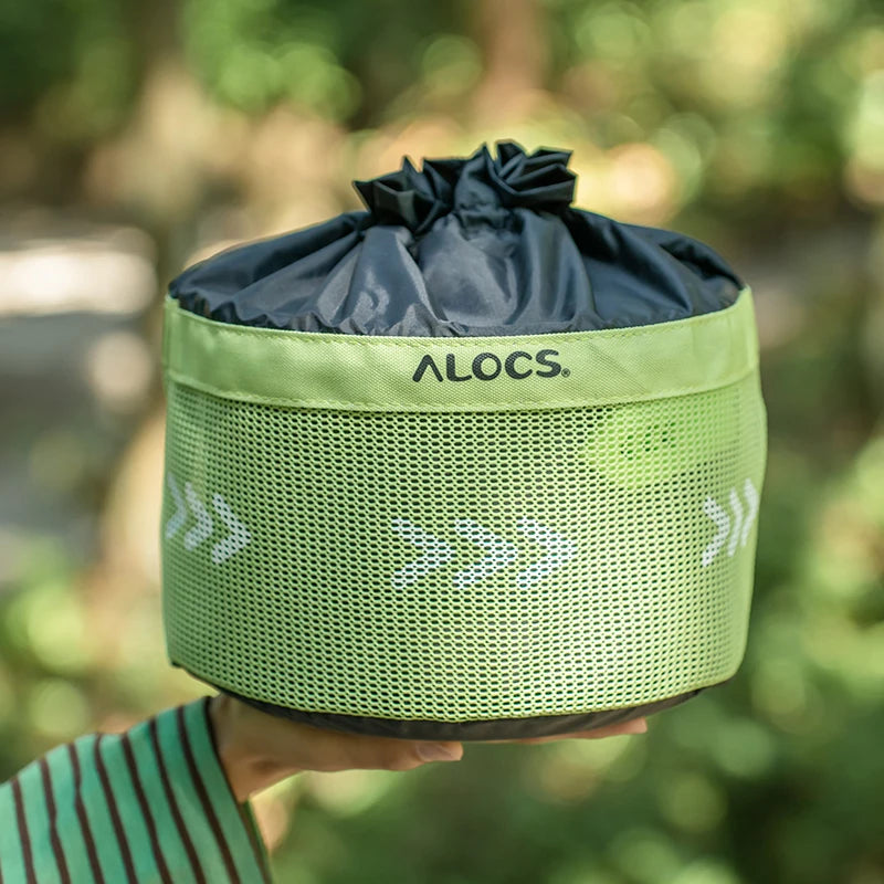 Outdoor Camping Pot Set ALOCS Picnic Stove Aluminum Alloy Kettle Non-stick Pot Easy Storage Portable Full Set Of Pot Cookware