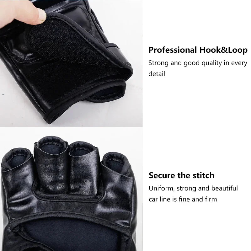 Professional Boxing Training Gloves,Boxing Gloves Man,Half Finger Cushion for UFC MMA Training,Sandbag Knuckles Boxing Equipment