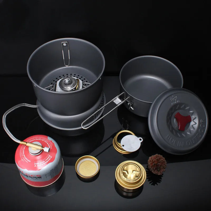 Outdoor Camping Cookware Set Pot BL100-Q1 Alcohol Stove Aluminium Alloy Gas Tank Alcohol Dual-purpose Pot（NO Gas Tank）