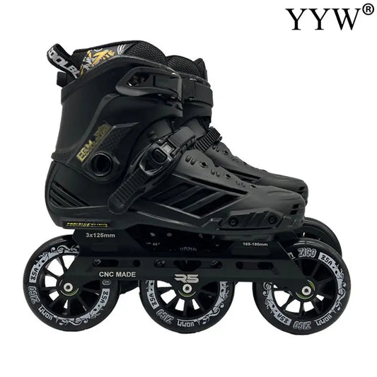 3 Same Wheels Inline Roller Skates Speeding Skating Outdoor Blade Adult Women Men ABEC-5 Hardness 85A Skating Shoes Sidewalk New