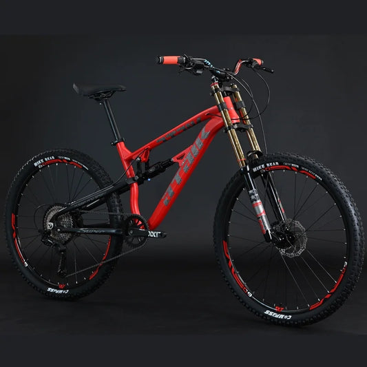 27.5 Inch Aluminum Alloy DH MTB Bike Soft Tail Thru Axle Bike 11 Speed Frame Mountain Bicycle Hydraulic Disc Brake Cross Country