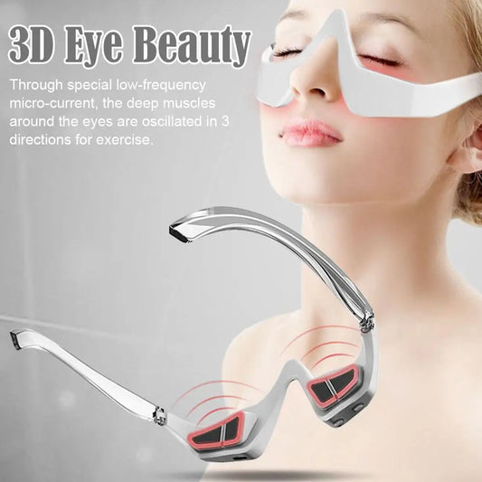 3D Eye Beauty Devices  Reduce Dark Circle Fatigue Eye Skin Tightening Massage Relieve Anti Wrinkle Skin Care Electric Smart Puls