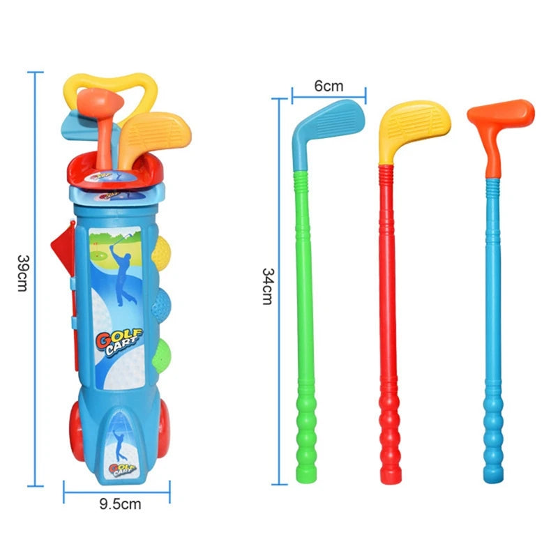 Child Golf Set Educational Sports Training Suit Children Plastic Mini Golf Club Games Toys Kids Outdoor Casual Golf Ball Gift