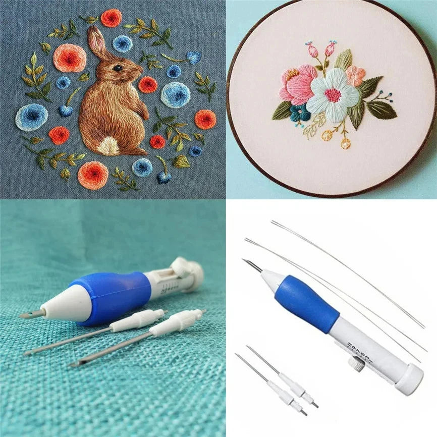 1 Set Embroidery Needle Kit Punch Needle Magic Needle for Embroidery for Knitting Circular for DIY Sewing Tools