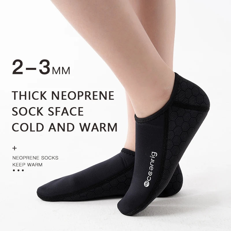 Scuba Free Diving Socks Neoprene 3mm Thickness Surfing Water Boots Beach Swimming Anti Slip Warm Shoes Good Elasticity Fin Socks