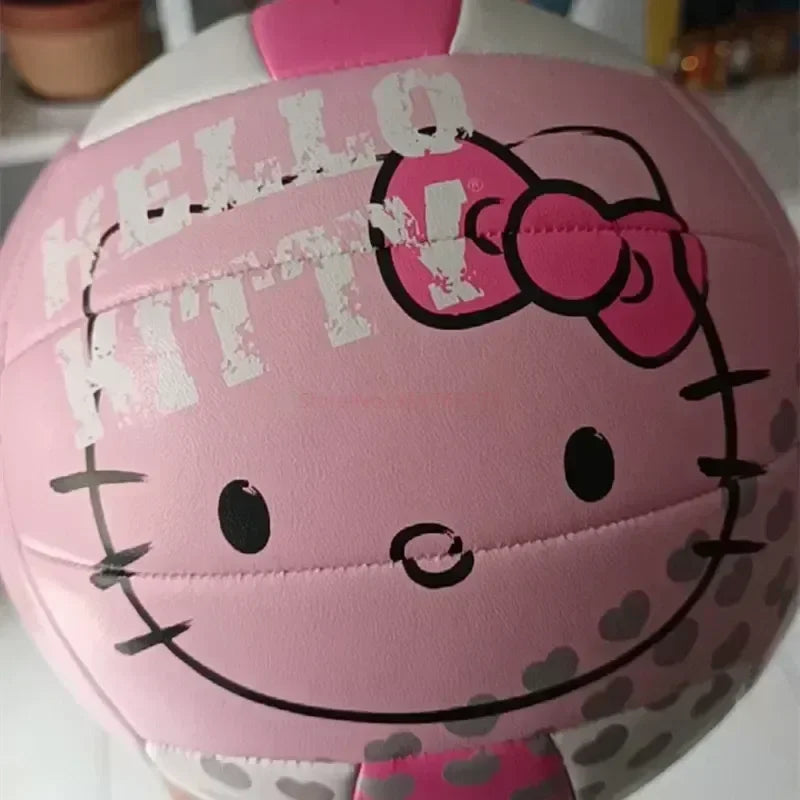 Hello Kitty Pu Machine Sewn Volleyball Beautiful Size 5 Match Training Volleyball Outdoor Sport For Girls Birthday Gift