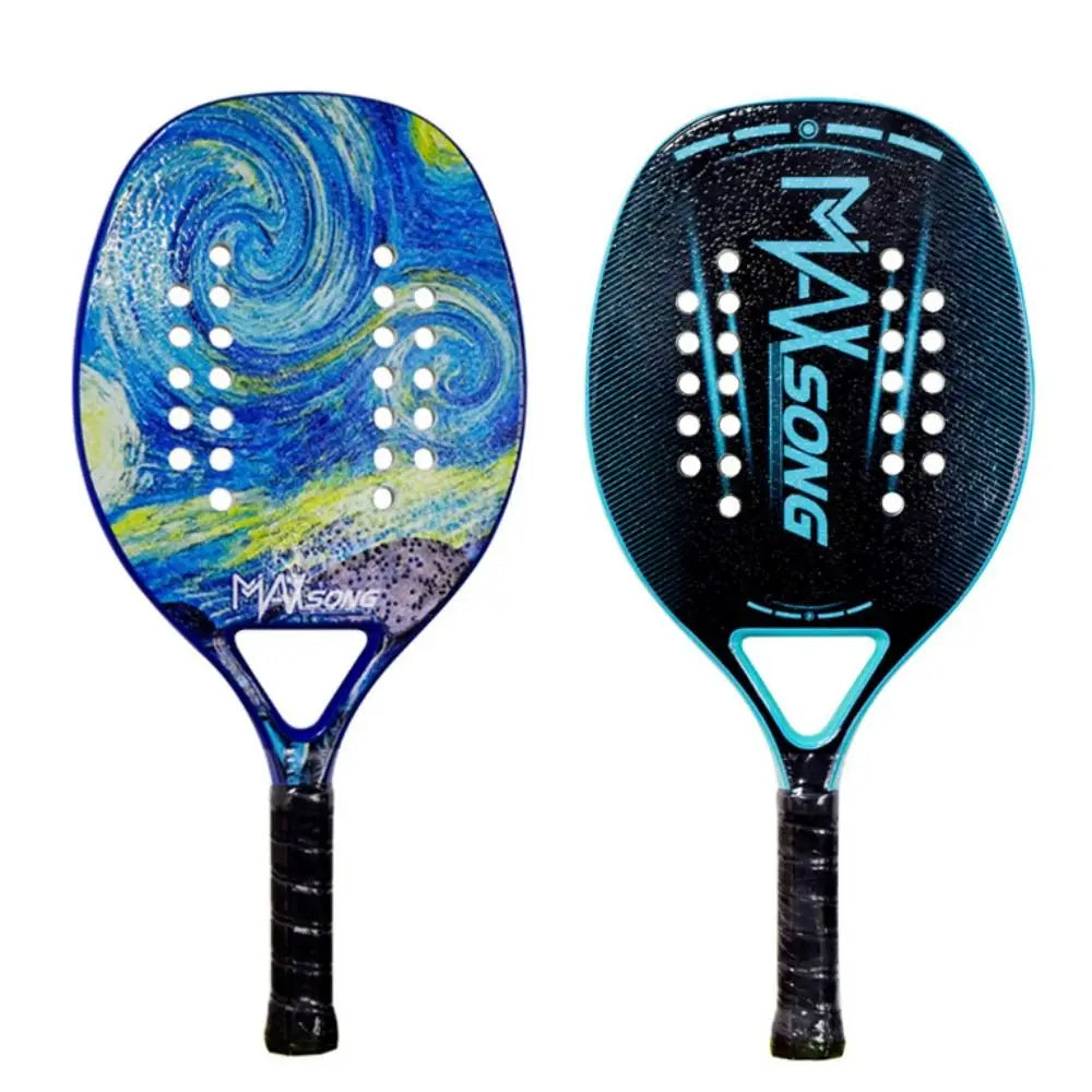 Professional Beach Tennis Racket Thickening Durable Padel Rackets High Elasticity Carbon Fiber Tennis Racket