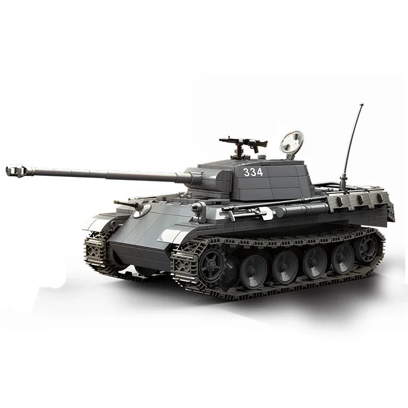 WORLD WAR II TANK Panzerkampfwagen v Panther Ausführüng G Sd.Kfz.171 Building blocks military doll boy 8 year old toy gift