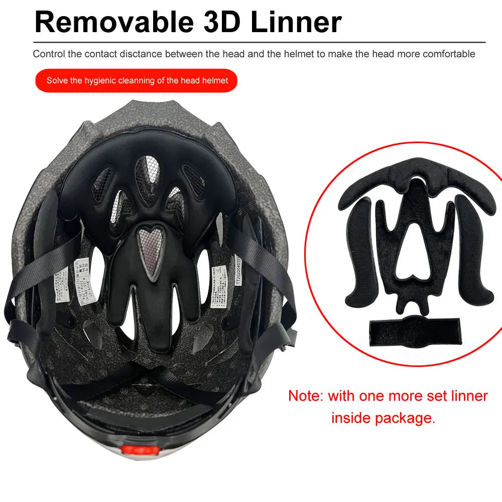 Moon Ultralight Cycling Safety Helmet Outdoor Motorcycle Bicycle Helmet Removable Visor Glasses MTB Mountain Road Bike Helmet