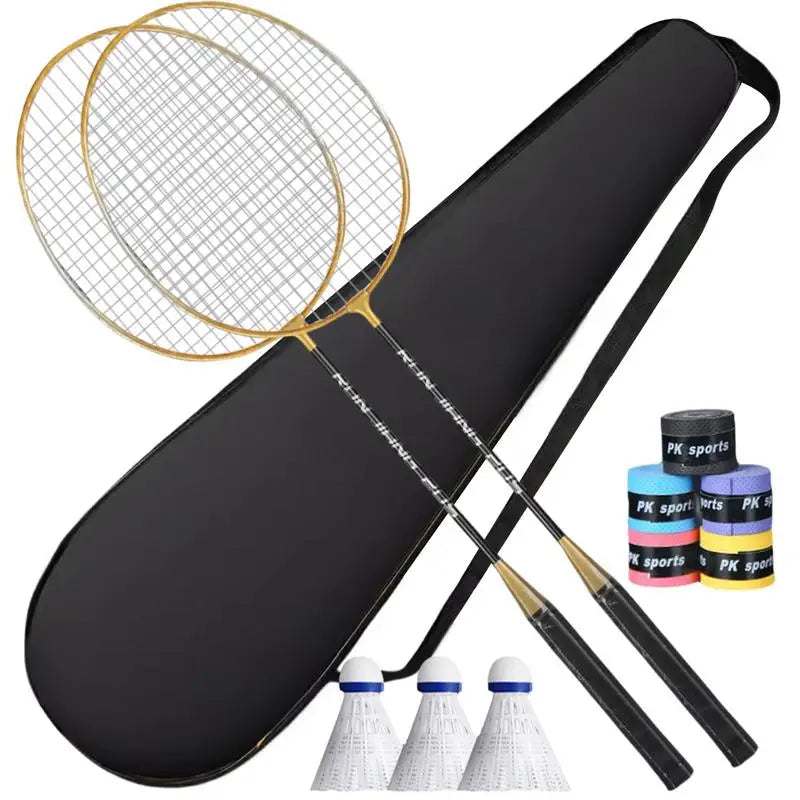 Badminton Racquet Badminton Set For Adults 2pcs Lightweight Badminton Equipment With Sweat Absorbent Grip Ideal For Sports