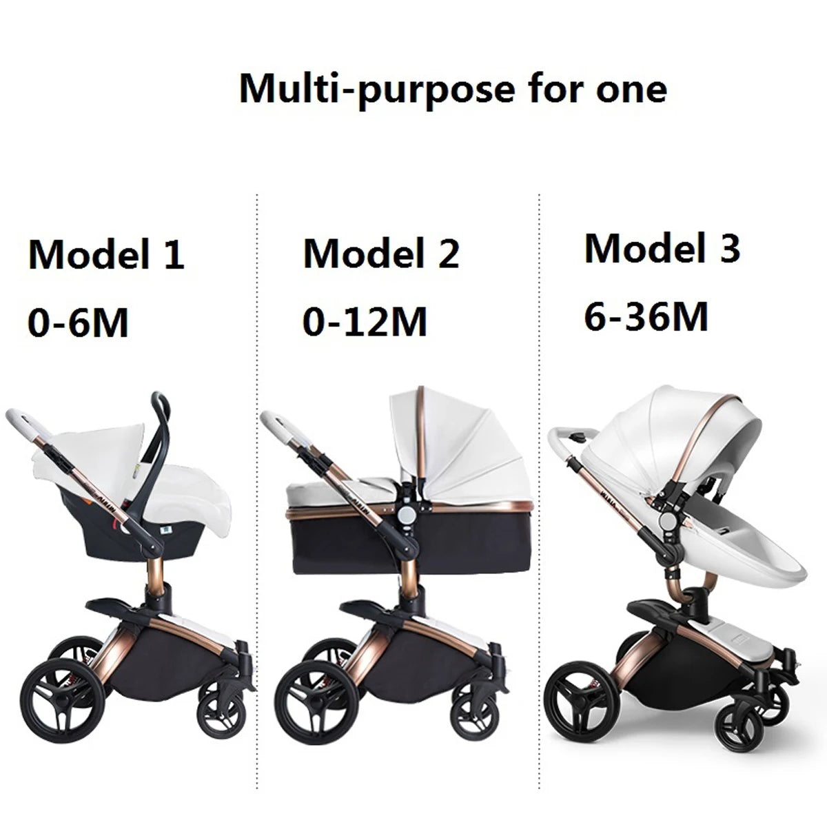 Baby Stroller 3 in 1 Baby Car Luxury High Landscape Baby Stroller Waterproof Safety Newborn Stroller Travel Pram Baby Carriage