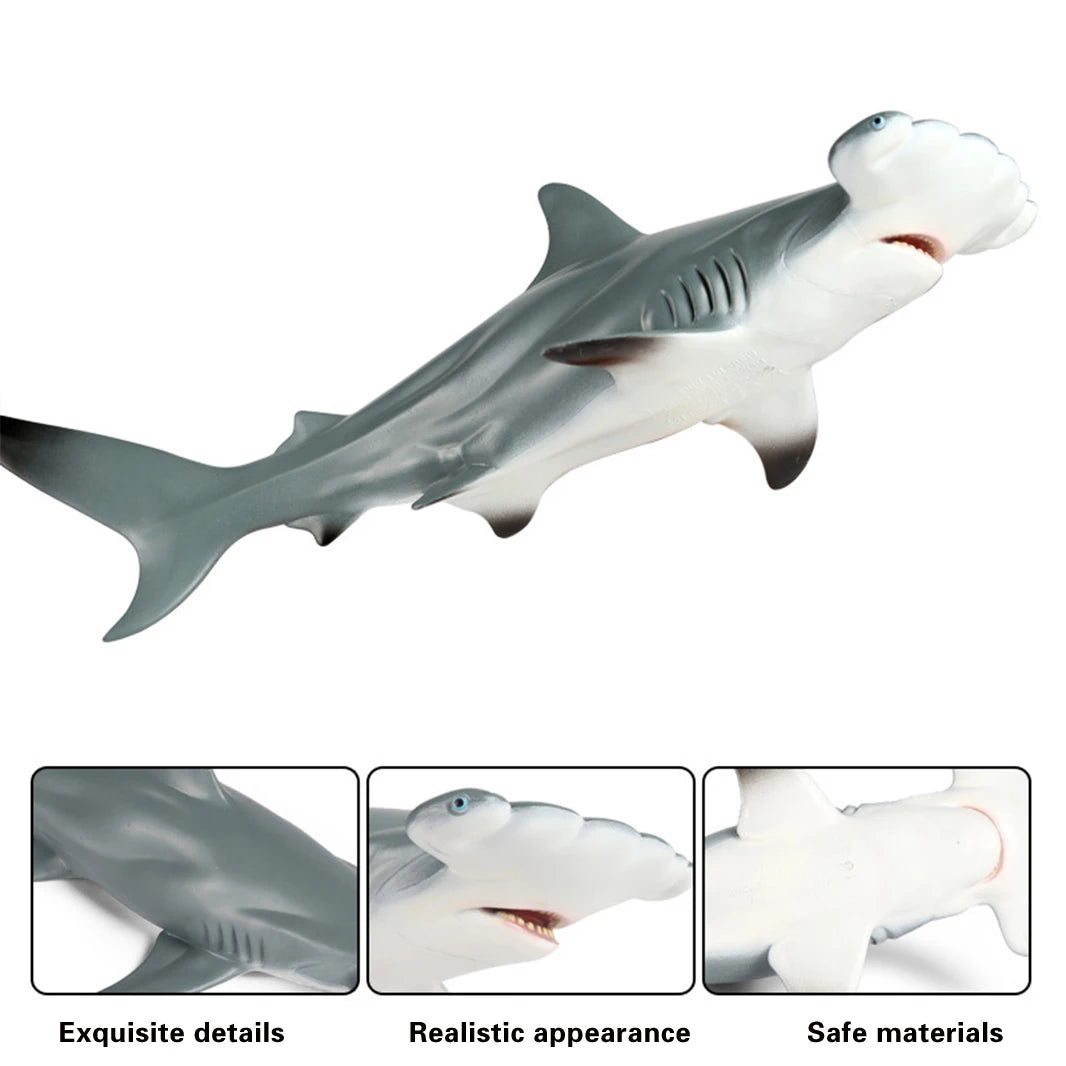 Sea Life Model Great White Shark Helicoprion Megalodon Action Figure Aquarium Ocean Marine Animals PVC Education Kids Toy