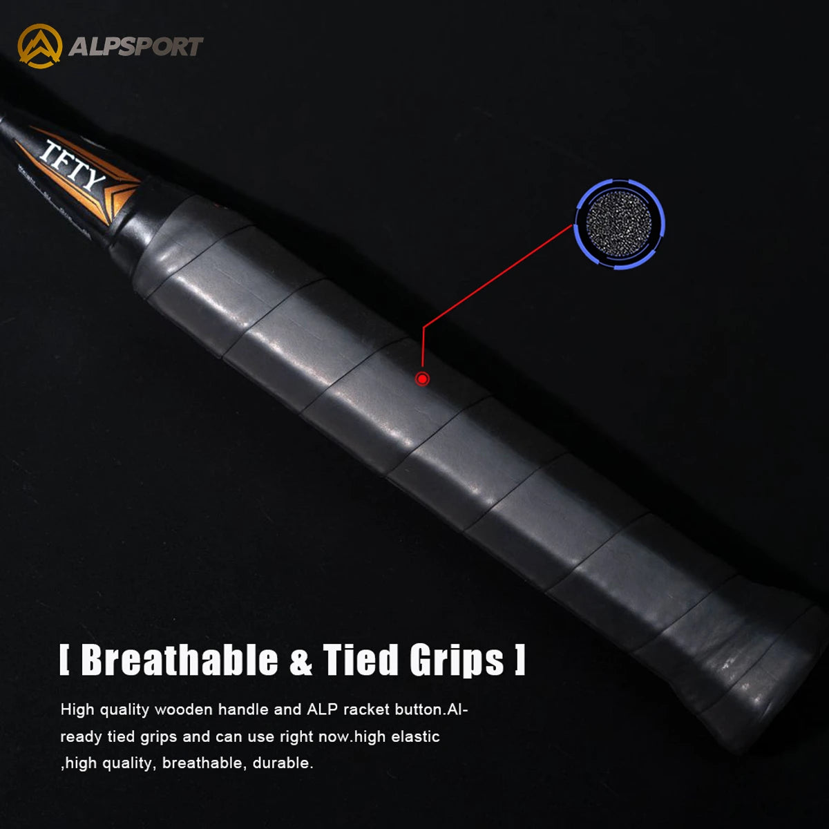 Alpsport LY 5U Defense 76g T800 Badminton Racket Legal Original Imported MAX 30 LBS Carbon Fiber + Titanium Alloy