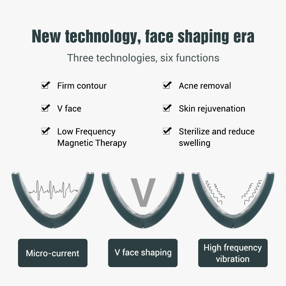 Electric V-Face Shaping Massager Lifting Neck Anti-Wrinkle Heated Double Chin Shaping Beauty Instrument With Remote Control