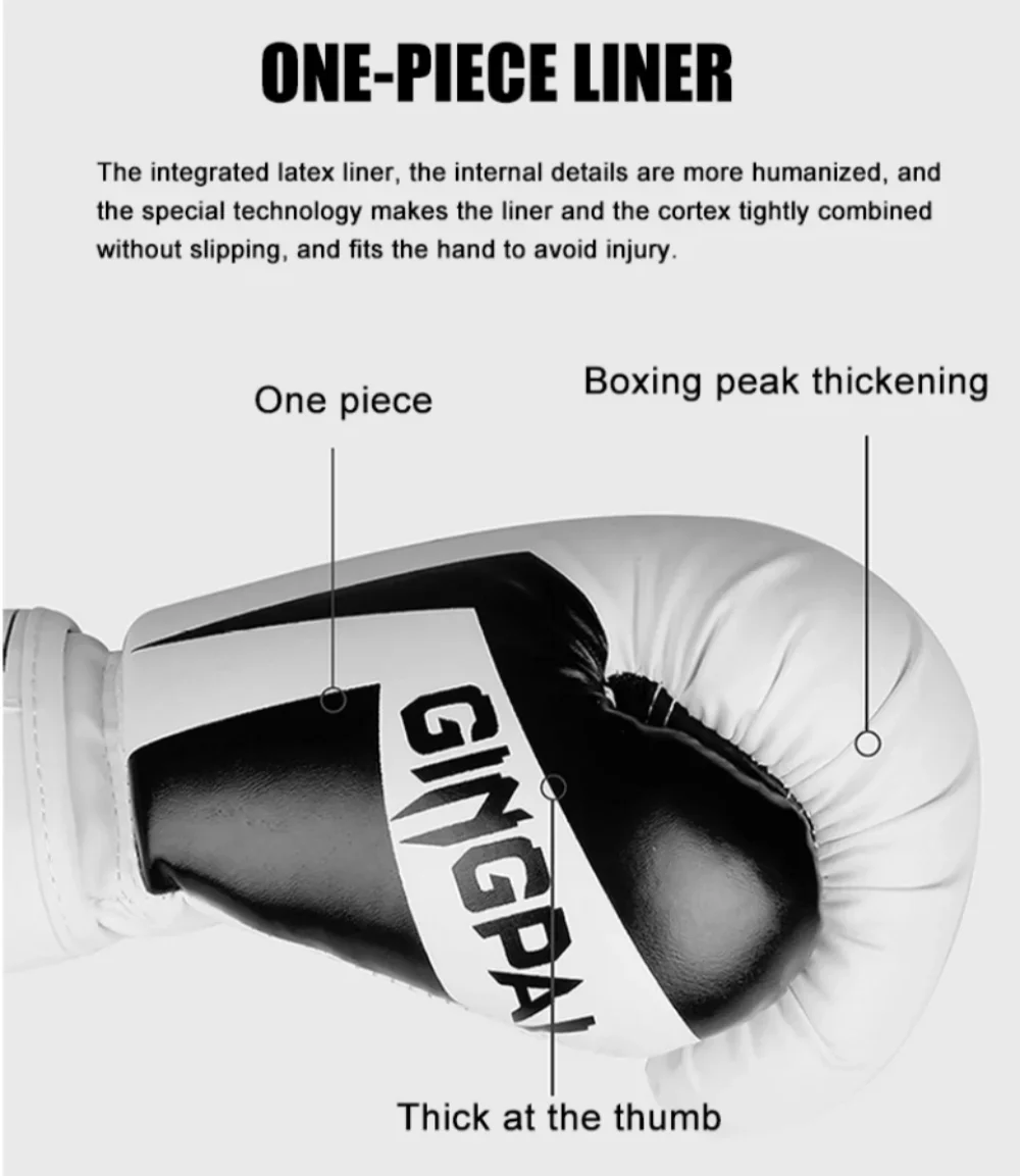 Kick Boxing Gloves for Adult Men Women PU Karate Muay Thai Fitness Punch Bag Free Fight MMA Sanda Training Adults Kids Equipment