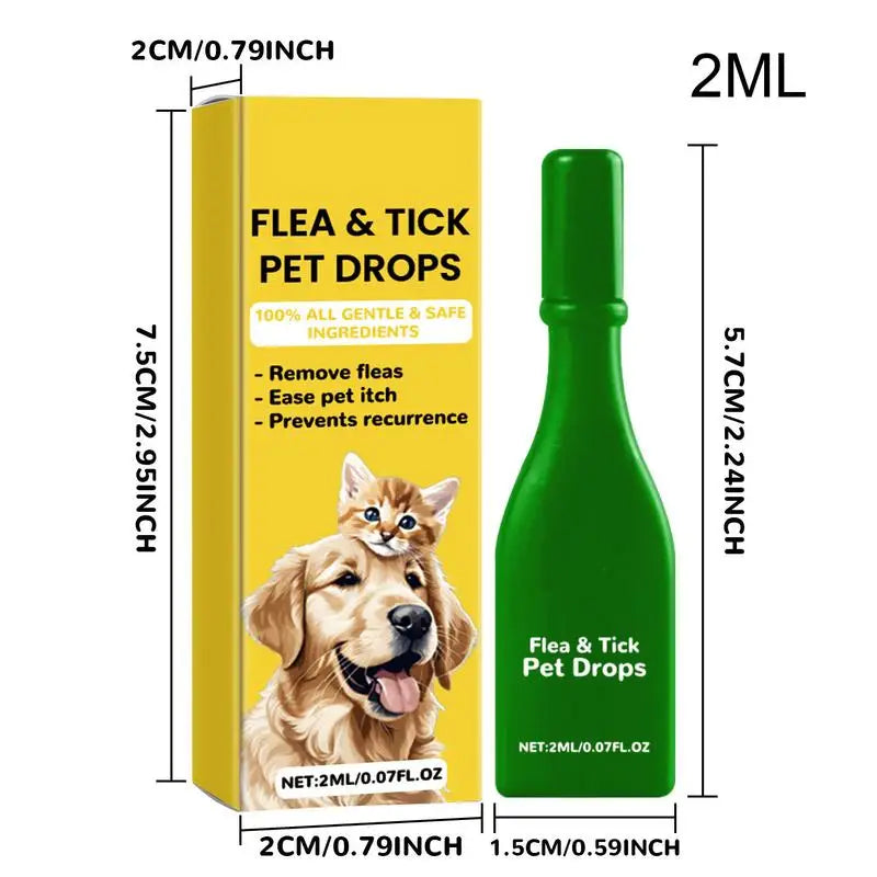 Topical insect repellent drops for pets Flea, lice, tick and skin care for dogs and cats External insect repellent drops for pet