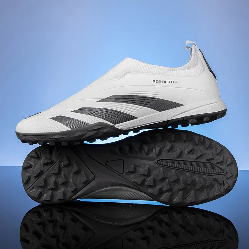 Original TF/FG Men Soccer Cleats Shoes Outdoor Sneakers Kids Futsal Training Non Slip Football Shoes Slip On Free Shipping Fast