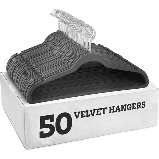 Heavy Duty Hangers Coats Pants Dress Non Slip Space Saving Felt Hanger Cloth Organizer Clothes Drying Rack Home Accessories