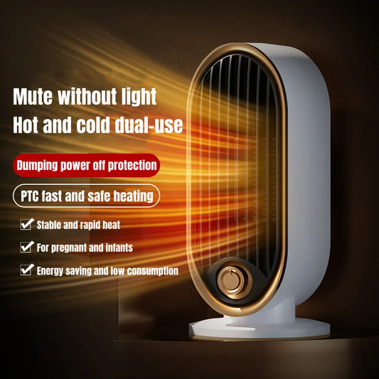 Winter Energy Saving Warmer Electric Heater Cold and Hot Air Dual Use For Home Office Desktop Warm Air Blower Heating Machine