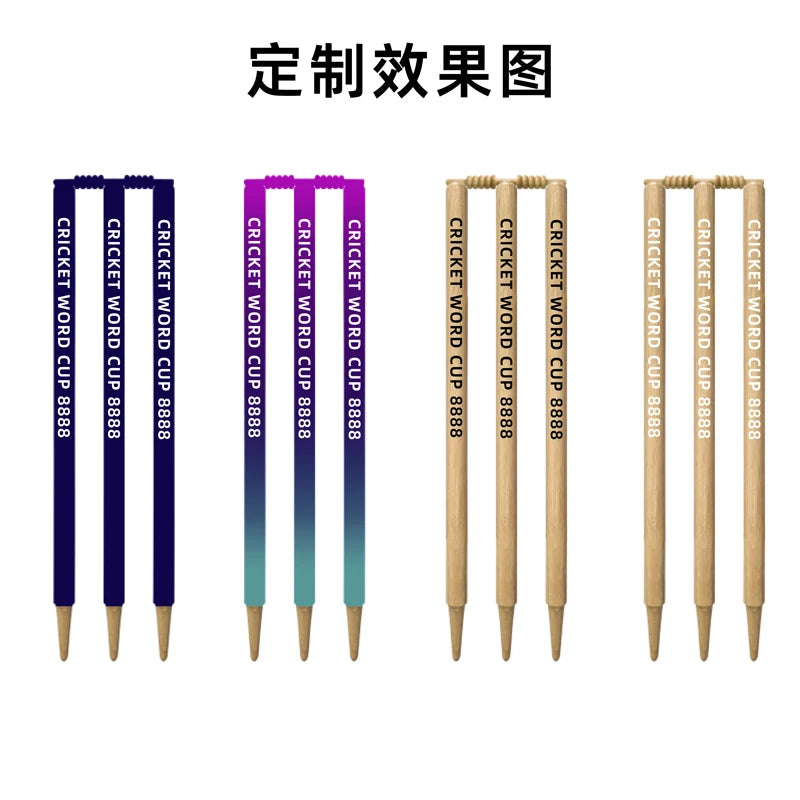 Cricket Stumps Wood Handmade From Solid International Standard Cricket Court Equipment Set Of 3 Stumps 2 Bails