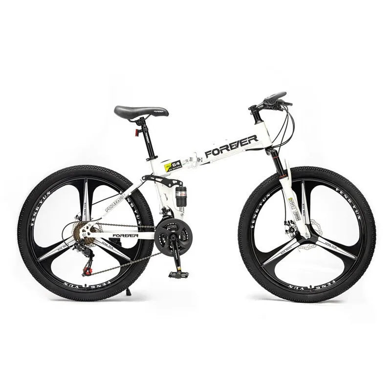 YORON F1 24 inch folding mountain bike with dual shock absorber integrated wheels bicycle folding bike