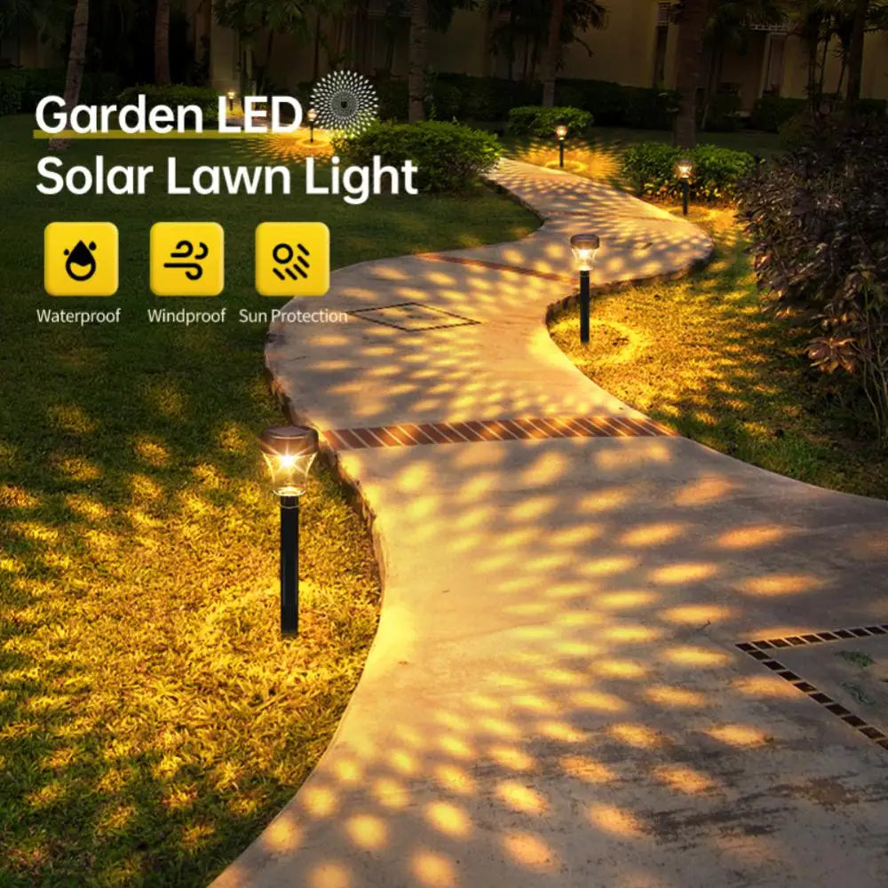 For Landscape Yard Pathway Lawn Solar Lawn Light Garden Supplies Led Solar Pathway Lights Intelligent Garden Lights Waterproof