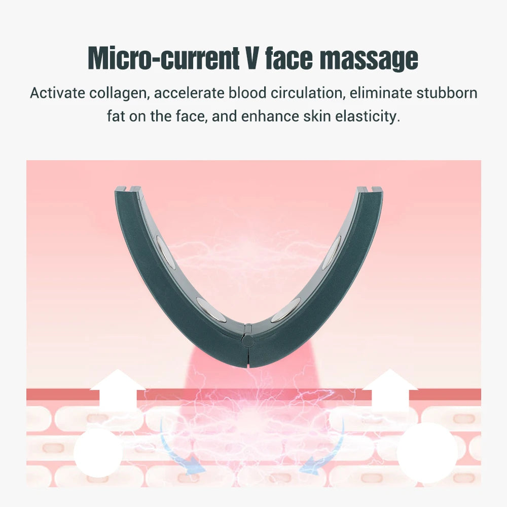 Electric V-Face Shaping Massager Lifting Neck Anti-Wrinkle Heated Double Chin Shaping Beauty Instrument With Remote Control
