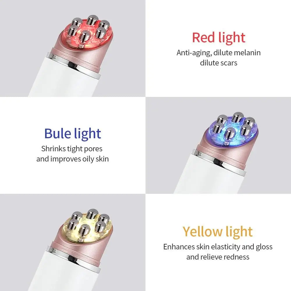 LED Photon Therapy High Vibration Eye Massage Instrument  EMS Heating Massage Skin Beauty Lifting Anti-Wrinkle Face Eye Massager