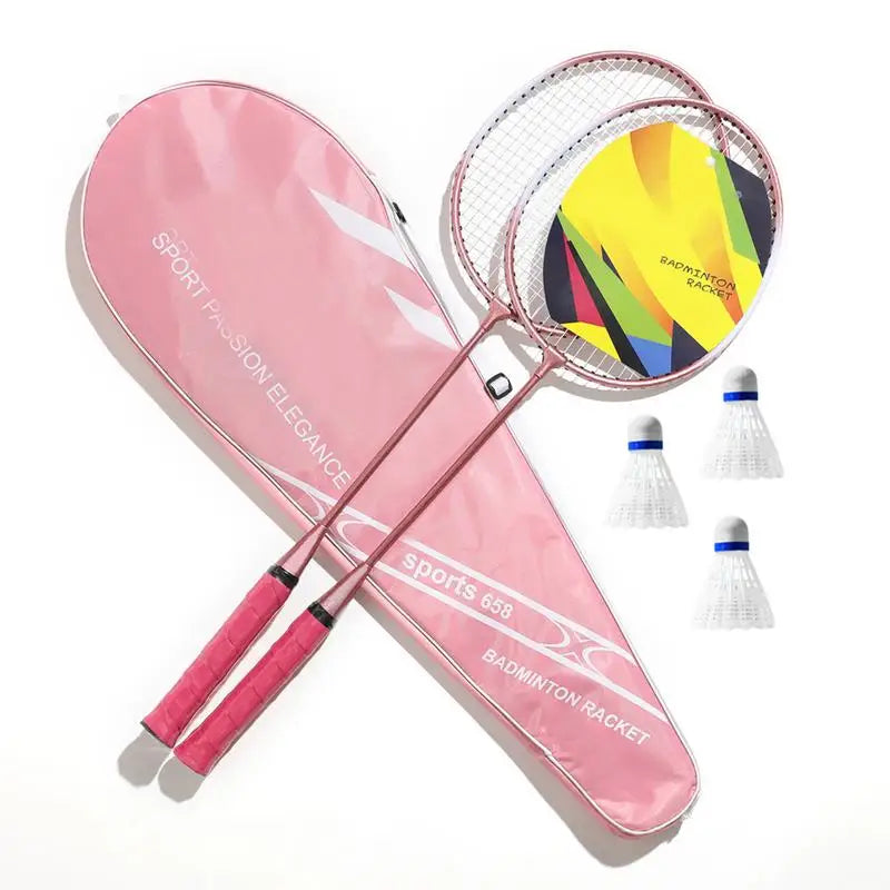 Badminton Rackets Set Badminton Rackets With Sweat Absorbency Badminton Racquet Not Easy To Break For Practise Leisure Play