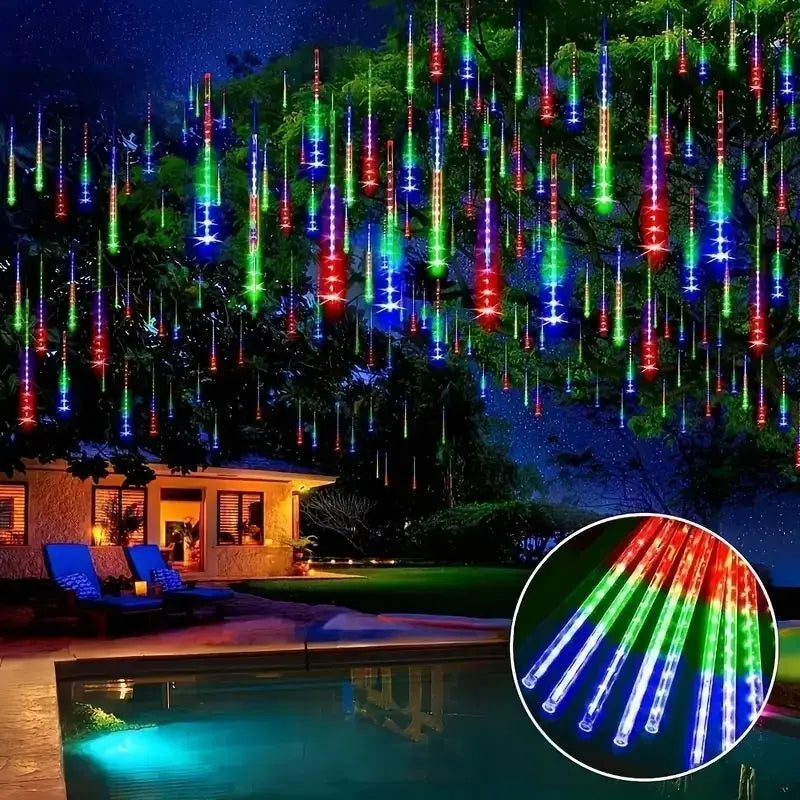 Solar Led Light Outdoor Meteor Shower Rain Lights Waterproof Garden Decor Outdoor Street Garland New Year Christmas Decoration