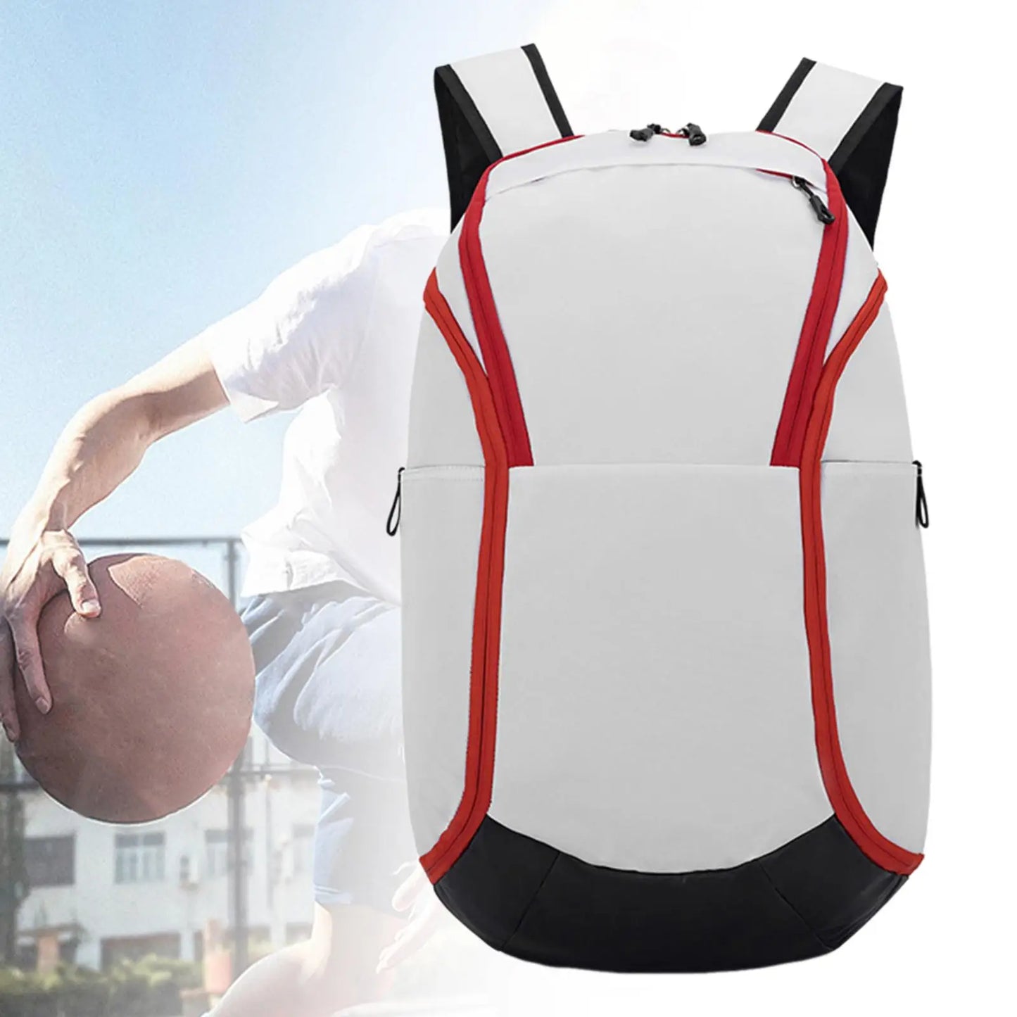 Basketball Backpack Equipment Bag Adjustable Straps with Separate Ball Holder Large Gym Bag for Gym, Basketball