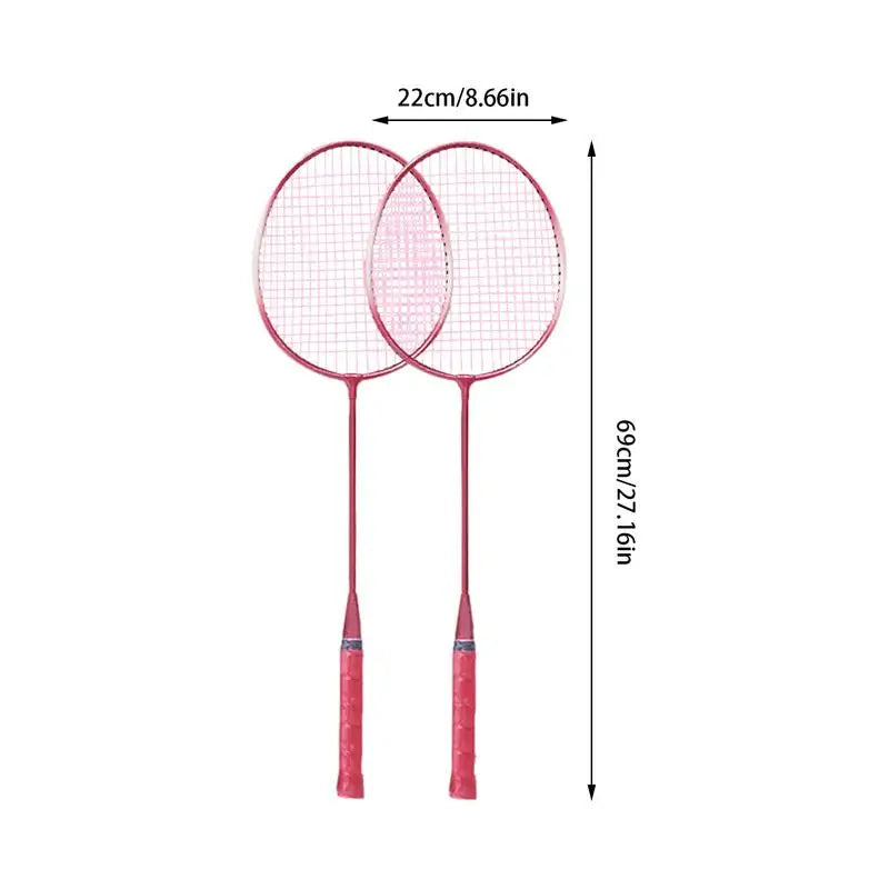Badminton Rackets Set Badminton Rackets With Sweat Absorbency Badminton Racquet Not Easy To Break For Practise Leisure Play