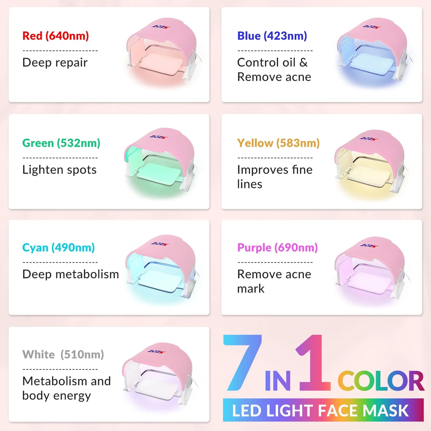 Led Beauty Mask Face Photonic Skin Mask