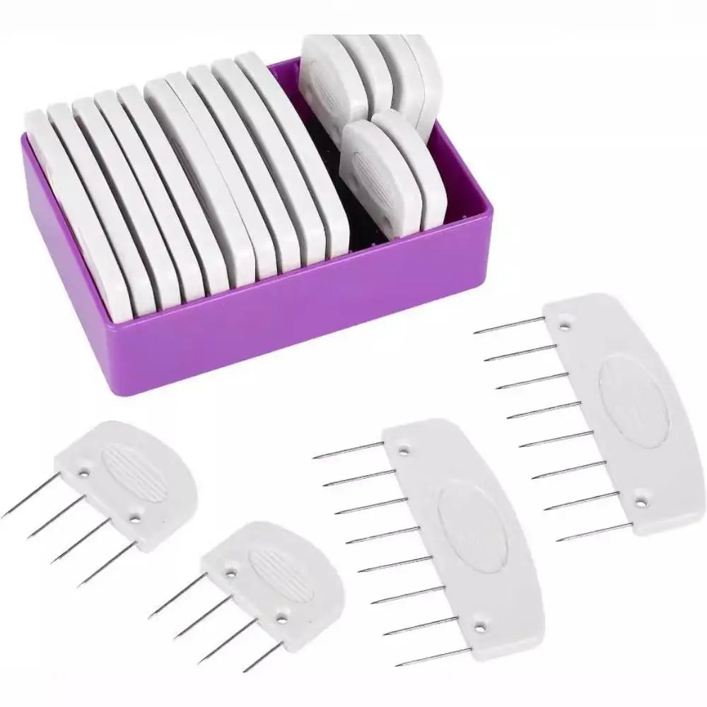 Knit Blockers Set 20 Pcs Stainless Steel Knitting Blocking Combs and Pin with 2 Different Sizes for DIY Knit Crocheting Supplies