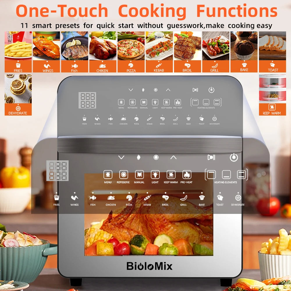 Stainless Steel Dual Heating Air Fryer Oven