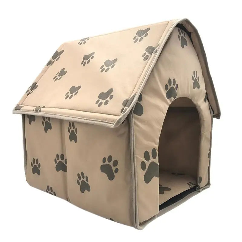 Warm Dog House Rainproof Waterproof Kennel And Cattery With Removable Inner Pad For Pets Indoor And Outdoor Sleeping