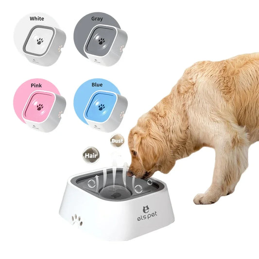 New 1.5L Dog Drinking Water Bowls Floating Non-Wetting Mouth Cat Slow Anti-Overflow Water Feeding Dispenser Large Capacity