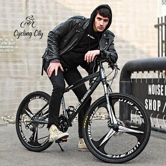 Cycling City Mountain Bike Adult Off-road Bike Spoke Wheel 21Speed Variable Speed Bike Double Disc Brake 24/26 Inch Cycling Bike