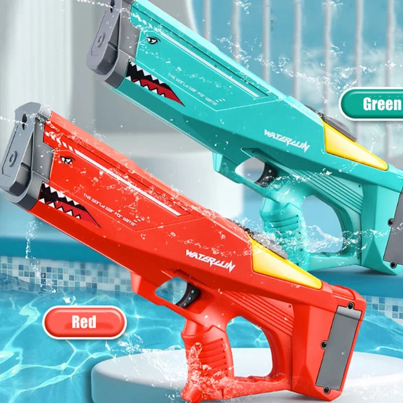 Big Electric Shark Capacity Water Guns High Pressure Automatic Water Pistol Children Outdoor Beach Games Pool Summer Toys