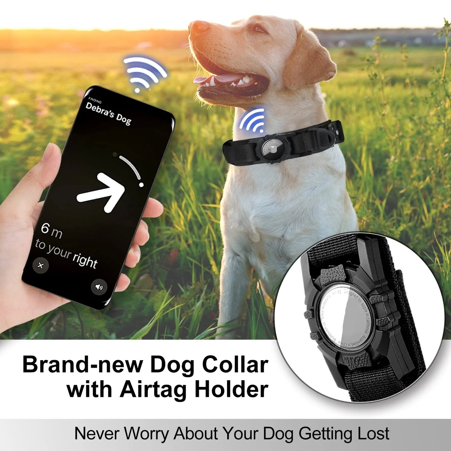 Tactical AirTag Dog Collar