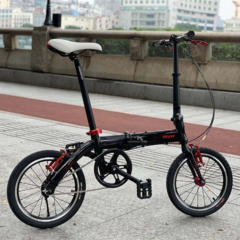 16 Inch Folding Bike Portable BMX Mini Velo Single Speed Bicycle For Children Adult Commuting Exercise