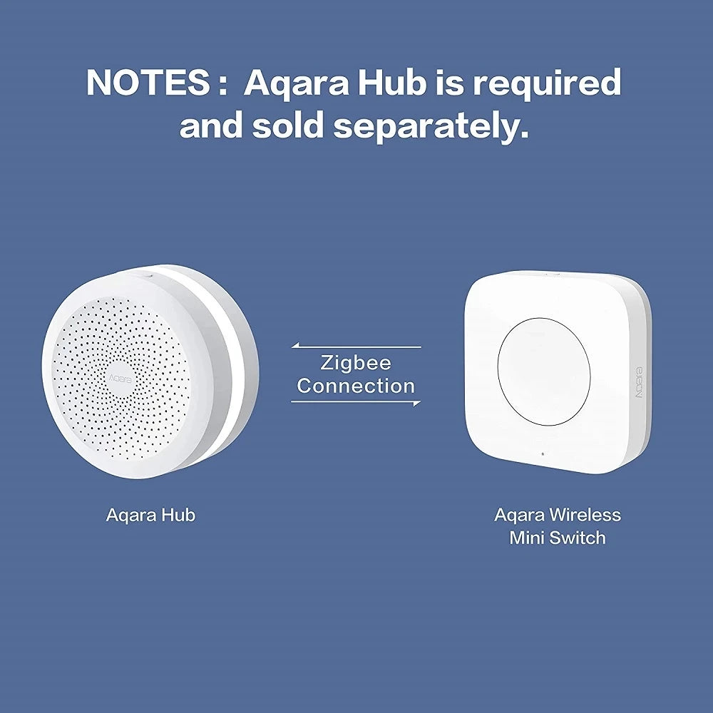 Aqara Wireless Mini Switch Zigbee Connection Versatile 3-way Control Button for Smart Home Devices Compatible For Mi Home APP